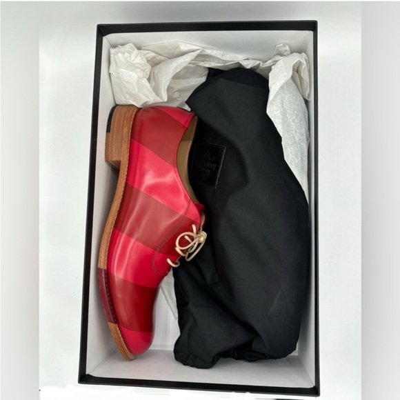 The Office of Angela Scott - Mr. Smith Garnet Striped Shoes Oxfords 42 - Picture 7 of 9